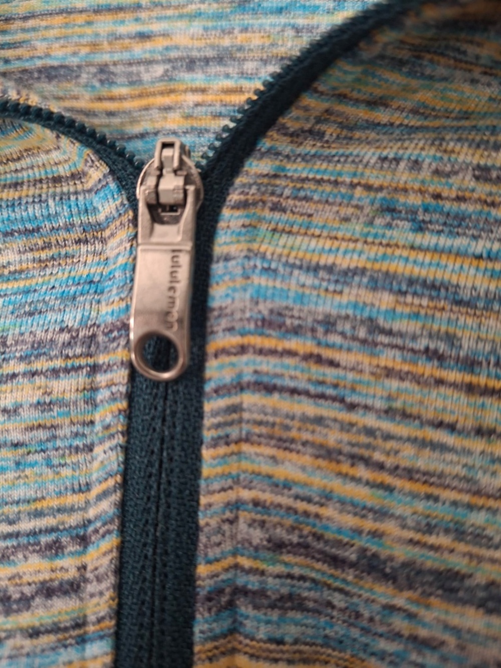 Lululemon Surge Warm 1/2 Zip Space Dye Camo Deep Navy - Picture 4 of 6